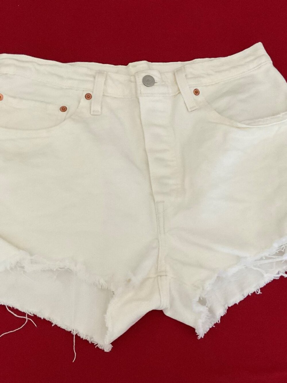 Levi's Women's White/Cream Colored Shorts